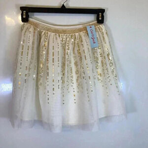 Cat & Jack Sz XL Cream Gold Sequin Tutu Bottom NEVER WORN NWT